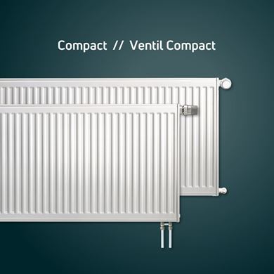 Comparison panel radiators Compact vs. Ventil Compact